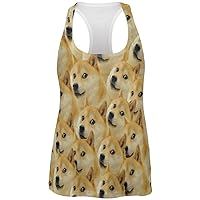 Doge Meme Funny All Over Womens Work Out Tank Top