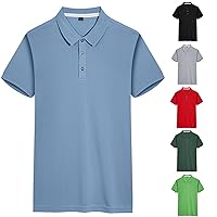 Polo Shirts for Women UK Solid Color Quick Dry Ladies Golf Clothing Short Sleeve Shirt Stand Collar with Half Buttons Women's Polos Sports Tennis Tops Oversize Loose for Outdoor Summer