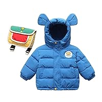 Winter Down Coats For Kids Baby Boys Girls Light Padded Jacket Bear Ears Hooded Infant Outerwear Toddler Boy Jean