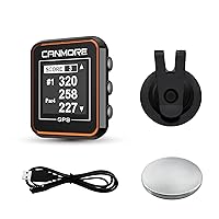 CANMORE HG300 Golf GPS (Orange) - (Bundle) + Another Charging Cable & Another Clip & Another Magnet - Minimalist & User Friendly - 40,000+ Free Courses Worldw