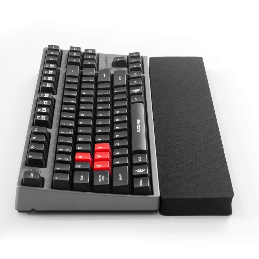 Grifiti Fat Wrist Pad 14 2.75 X 14 X 0.75 Inch Keyboard Wrist Rest for Tenkeyless Mechanical and Gaming Keyboards (2.75 x 14 inches, Black Nylon)