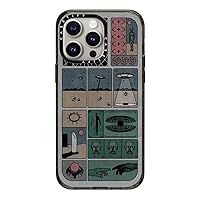 CASETiFY Impact iPhone 15 Pro Max Case [4X Military Grade Drop Tested / 8.2ft Drop Protection/Compatible with Magsafe] - Art Prints - Research by Other Minerals - Clear Black