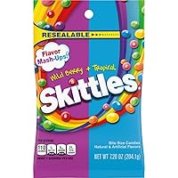 Skittles Flavor Mash-Ups Wild Berry and Tropical Candy, 7.2 Ounce (12 Bags) (Pack of 12)