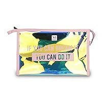 Glossy Makeup Pouch for Women Stylish Pouches for Makeup Accessories Storage Cosmetic Pouches Make up Bag for Girls (Light Pink)