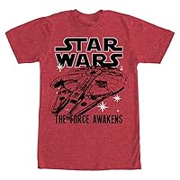 STAR WARS Men's Millennium Falcon T-Shirt Red