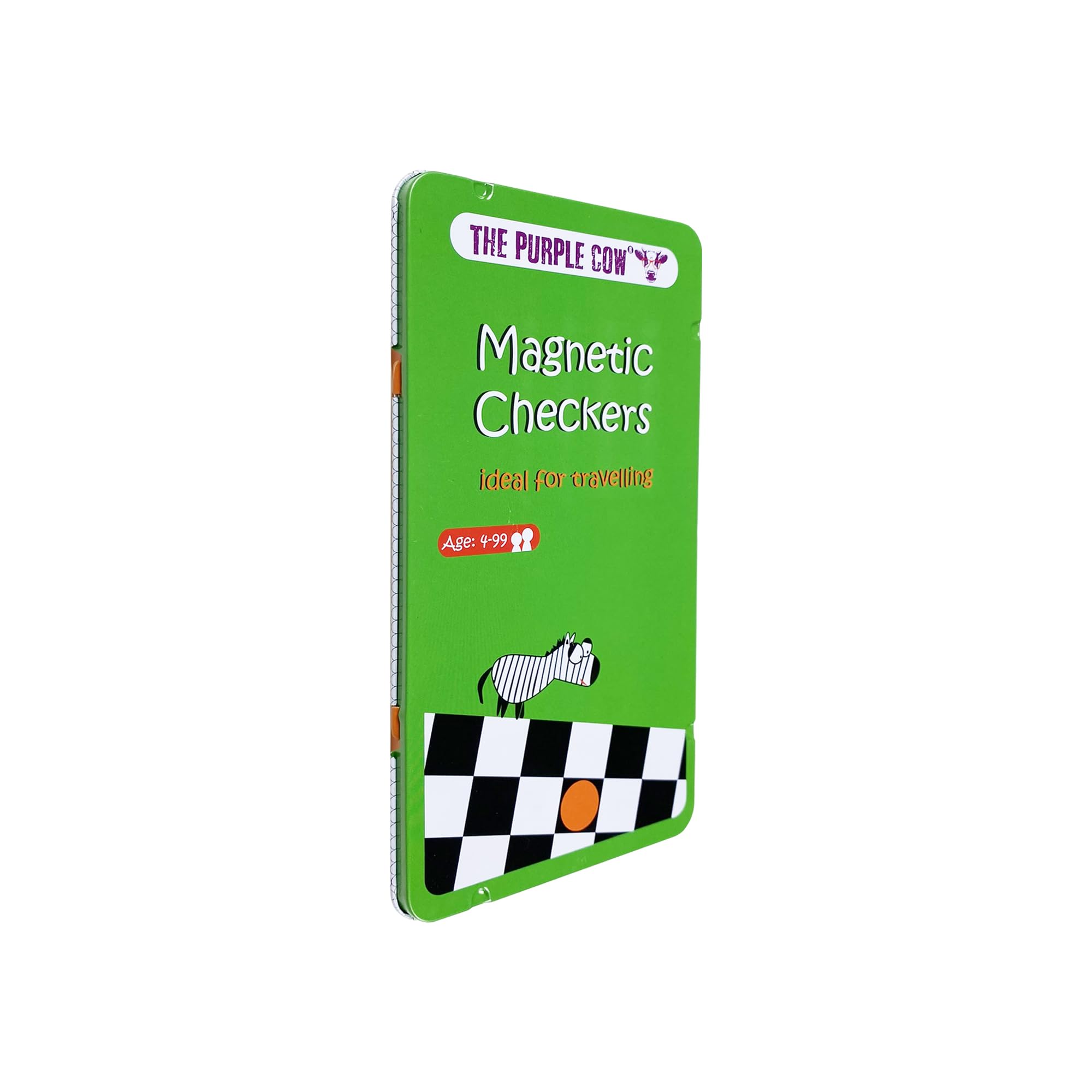 The Purple Cow Magnetic Travel Checkers Game - Board Games for Kids and Adults. Great for Travel.