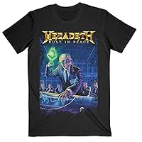Men's Megadeth Rust in Peace 30th Anniversary (Back Print) Slim Fit T-Shirt Black