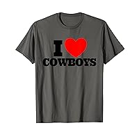 I Love Cowboys Red Heart Cowboy Lovers I Love Cowboys T-Shirt