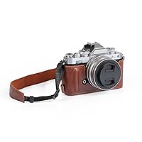 MegaGear MG2016 Ever Ready Genuine Leather Camera Half Case Compatible with Nikon Z fc (Brown)