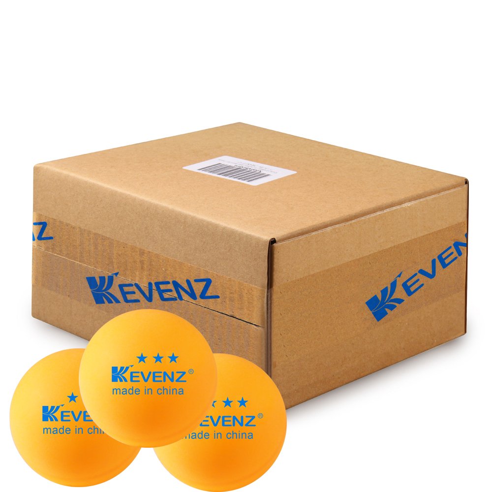 KEVENZ 60-Pack 3 Star Ping Pong Balls,Advanced Table Tennis Ball,Bulk Outdoor Ping Pong Balls, Orange