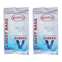 EnviroCare Replacement Vacuum Cleaner Dust Bags Designed to Fit Eureka Style V Vacuum Bags, Power Team, Powerline, Canisters, World Vac, Home Cleaning System Vacuum Cleaners 6 Bags