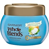 Garnier Whole Blends Hydrating Mask, Coconut Water & Vanilla Milk Extracts, 10.1 Fl Oz (Pack of 1)