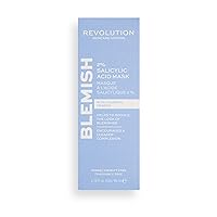 Revolution Skincare Blemish 2% Salicylic Acid Mask, Face Exfoliator & Cleanser, Deeply Cleanses For A Clearer Complexion, Vegan & Cruelty-Free, 2.19fl.oz/65ml