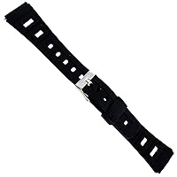 20mm Flex-On Black Rubber Sports Strap Water Proof Mens Watch Band Regular 353