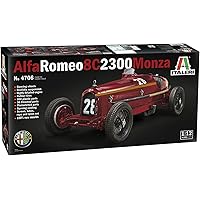 Italeri 510004706 1:12 Alfa Romeo 8C 2300 Monza Nuvolari Building, Stand Model Making, Crafts, Hobby, Gluing, Plastic Kit, Detailed, Unvarnished