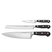 Wüsthof Classic 3-Piece Starter Knife Set, Black