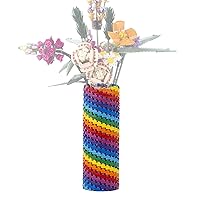 MOOXI-MOC Simulation Colorful Vase Building Set,Compatible with Lego Flower Bouquet 10280,DIY Creative Building Blocks Display Arrangement Household Decorative Toys(960pcs)