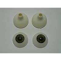 Pair of Realistic Human/Zombie Acrylic Eyes for Halloween Props, Masks, Dolls (Infected Green 26mm)