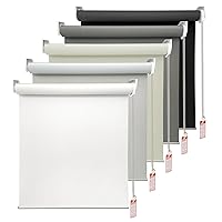 HOMEBOX 100% Blackout Roller Window Shades, Window Blinds with Thermal Insulated, UV Protection Waterproof Fabric, roll up and Down Blinds for Home and Office (Black - 21