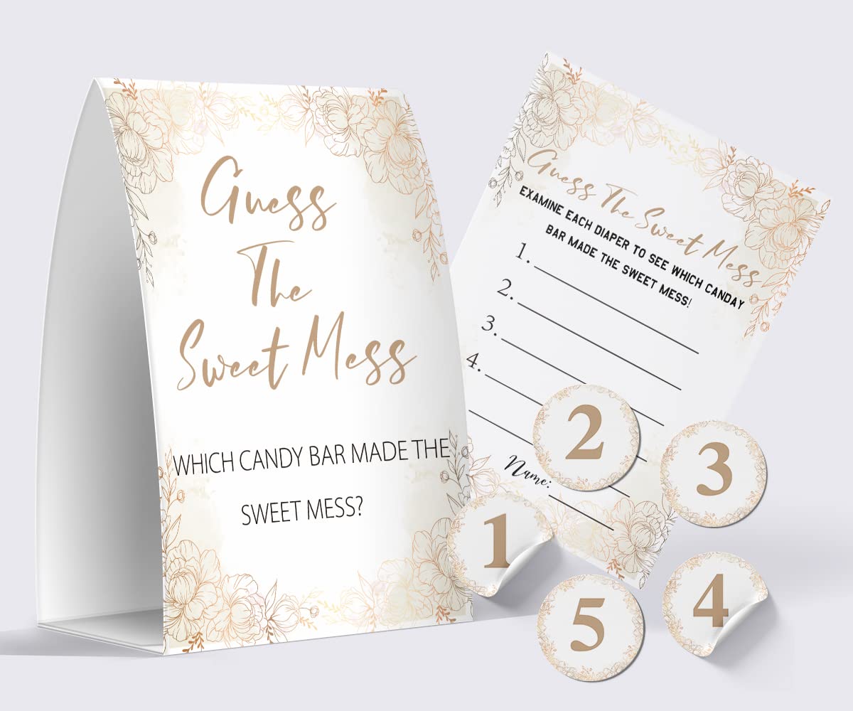 Guess The Sweet Mess - Dirty Diaper game,Baby Shower Games Guess The Sweet Name That Poo/gs017A