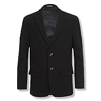 Boys' Bi-Stretch Blazer Suit Jacket, 2-Button Single Breasted Closure, Buttoned Cuffs & Front Flap Pockets
