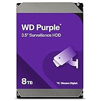 Western Digital 8TB WD Purple Surveillance Internal Hard Drive HDD - SATA 6 Gb/s, 256 MB Cache, 3.5