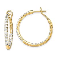 14k Gold Yg Lab Grown Diamond Si1 Si2 G H I In and Out Hoop Earrings Measures 27.54x2.44mm Wide 2. Jewelry for Women