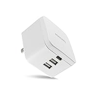 Philips 32W USB Wall Charger, Includes 2 USB-A Ports (12W) and 1 USB-C Port (20W), Built-in Foldable Plug, USB Certified, White, DLP1032Q/37