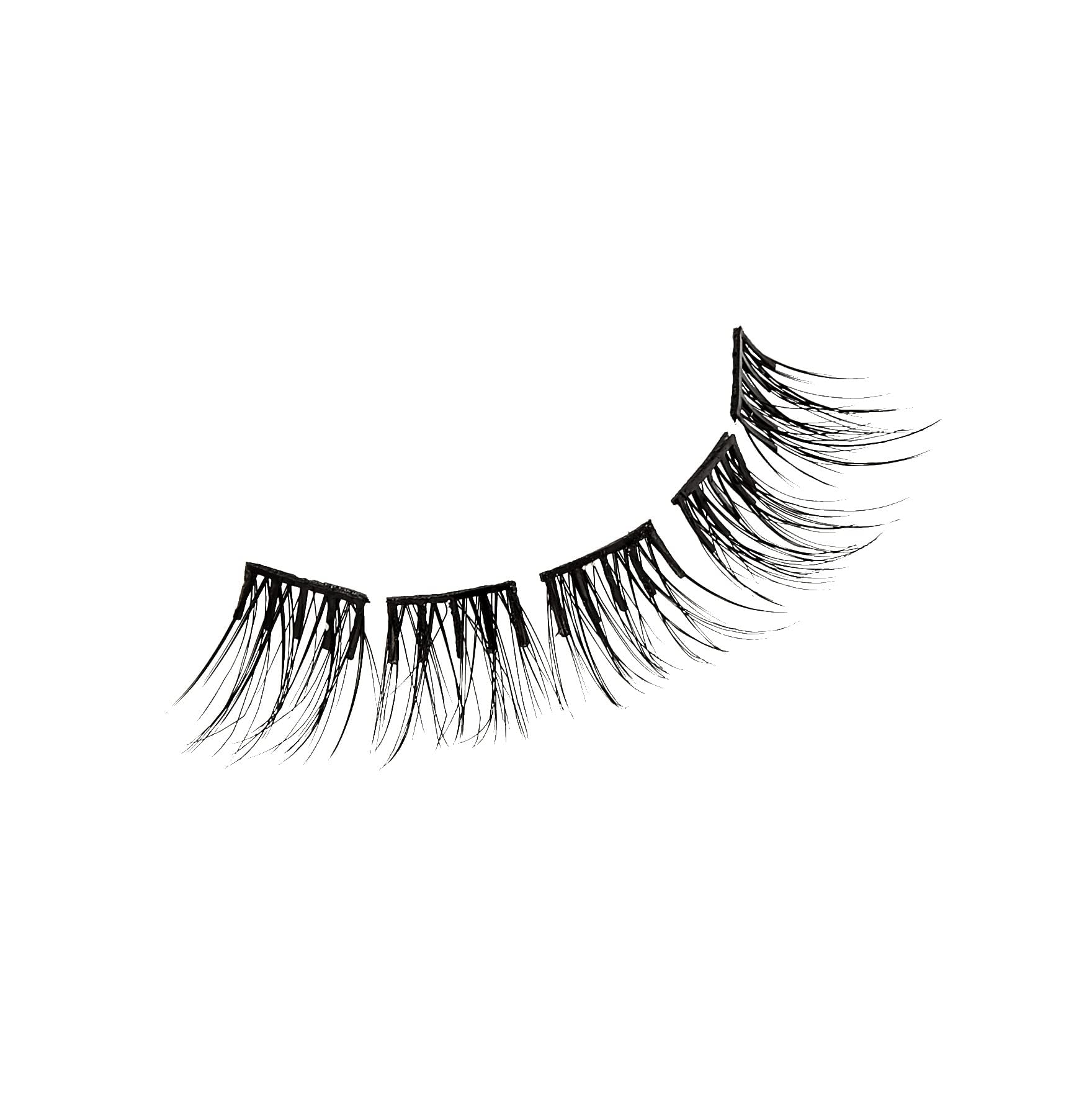 KISS imPRESS Press-On Falsies Eyelash Clusters Kit, Natural, Black, No Glue Needed, Fuss Free, Invisible Band, Natural, 24 Hours, No Damage, No Sticky Residue, Flawless, Quick & Easy | 20 Clusters