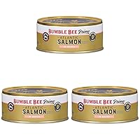 Bumble Bee Prime Atlantic Salmon, 5 oz Can - Premium Salmon - 24g Protein per Serving - Gluten Free & Kosher (Pack of 3)