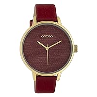 Oozoo Women's watch with leather strap and Oozoo art dial 43 mm.