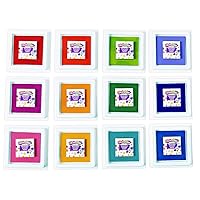 Colorations Washable Perfect Stamp Pads, 12 Colors, 3-3/4