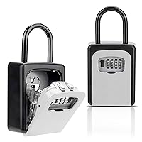 Key Lock Box, Combination Lockbox with Code for House Key Storage, Combo Door Locker