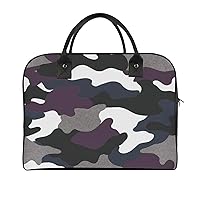 Purple Grainy Digital Camo Travel Tote Bag Large Capacity Laptop Bags Beach Handbag Lightweight Crossbody Shoulder Bags for Office