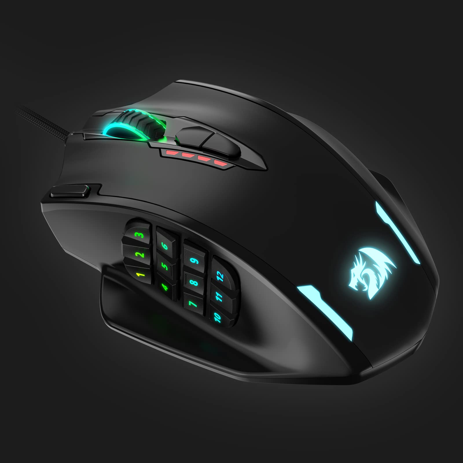 Redragon RGB LED Wired Gaming Mouse, 18 Programmable Mouse Buttons