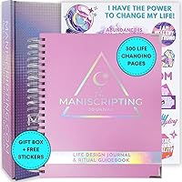 Maniscripting Journal: 90 day journal, guided prompts, daily planner, manifestation journal, gratitude, mindfulness, self love, happiness, wealth, weekly habit tracker, journal for women, undated.