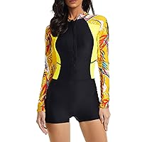 Womens One Piece Swimsuit Womens Swimsuit Long Sleeve Solid Color Cutout Surfing Bathing Suit Swimsuit