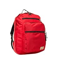 Everest Multi-Compartment Daypack with Laptop Pocket, Red, One Size