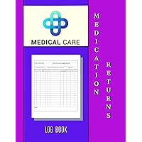 Returned Drugs Book: Medication Returns Book, Medication Destruction Log Book, Returned and Expired Drugs