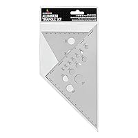 Alumicolor Aluminum Calibrated Drafting Triangle 2 Piece, 6 Inch & 8 Inch Set, 30/60 Degree (8 Inch) & 45/90 (6 Inch)