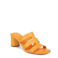 Franco Sarto SARTO Womens Flexa Carly Heeled Slide Sandal Orange Leather 6.5 M
