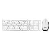 Macally USB C Mac Keyboard and a Wired USB C Mouse, Perfect Accessories for New MacBooks