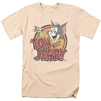 Tom and Jerry Water Damaged Colors Unisex Adult T Shirt for Men and Woman