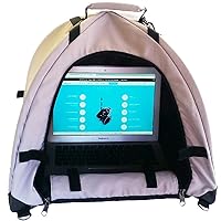 Laptop Tent Sun Shade & Water-Resistant Bag with Glare Shield, Shoulder Strap, Portable Case for Working Outside | Foldable | Privacy Cover Hood | Heat & Light Reflective Outdoor UV Material