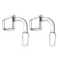 2Pack Handmade Glass Accessory, 14mm Adpter 90 Degree With Safety Packaging Case