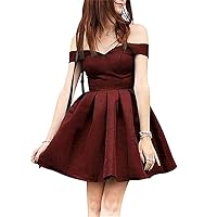 Women's Off The Shoulder Homecoming Dresses Short Prom Cocktail Dresses for Teens