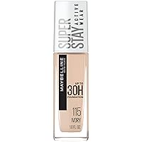 Super Stay Full Coverage Liquid Foundation Active Wear Makeup, Up to 30Hr Wear, Transfer, Sweat & Water Resistant, Matte Finish, Ivory, 1 Count