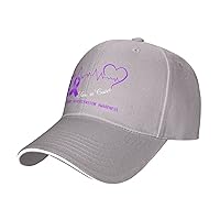 Hope for A Cure Pulmonary Hypertension Awareness Baseball Cap for Men Women Adjustabl Unisex Golf Dad Hat