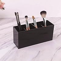 Makeup Tools Holder Acrylic Case Make-up Organizer Cosmetic Storage Box Lipstick Eyebrow Pencil Display Stand Transparent Plastic Box (Color : Black)