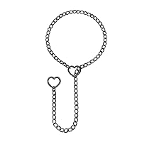 MILAKOO Punk Chain Choker O-Ring Pendant Necklace Long Multilayer Chunky Choker